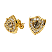 Aggie Shield™ Diamond 14K Yellow Gold Stud Earrings